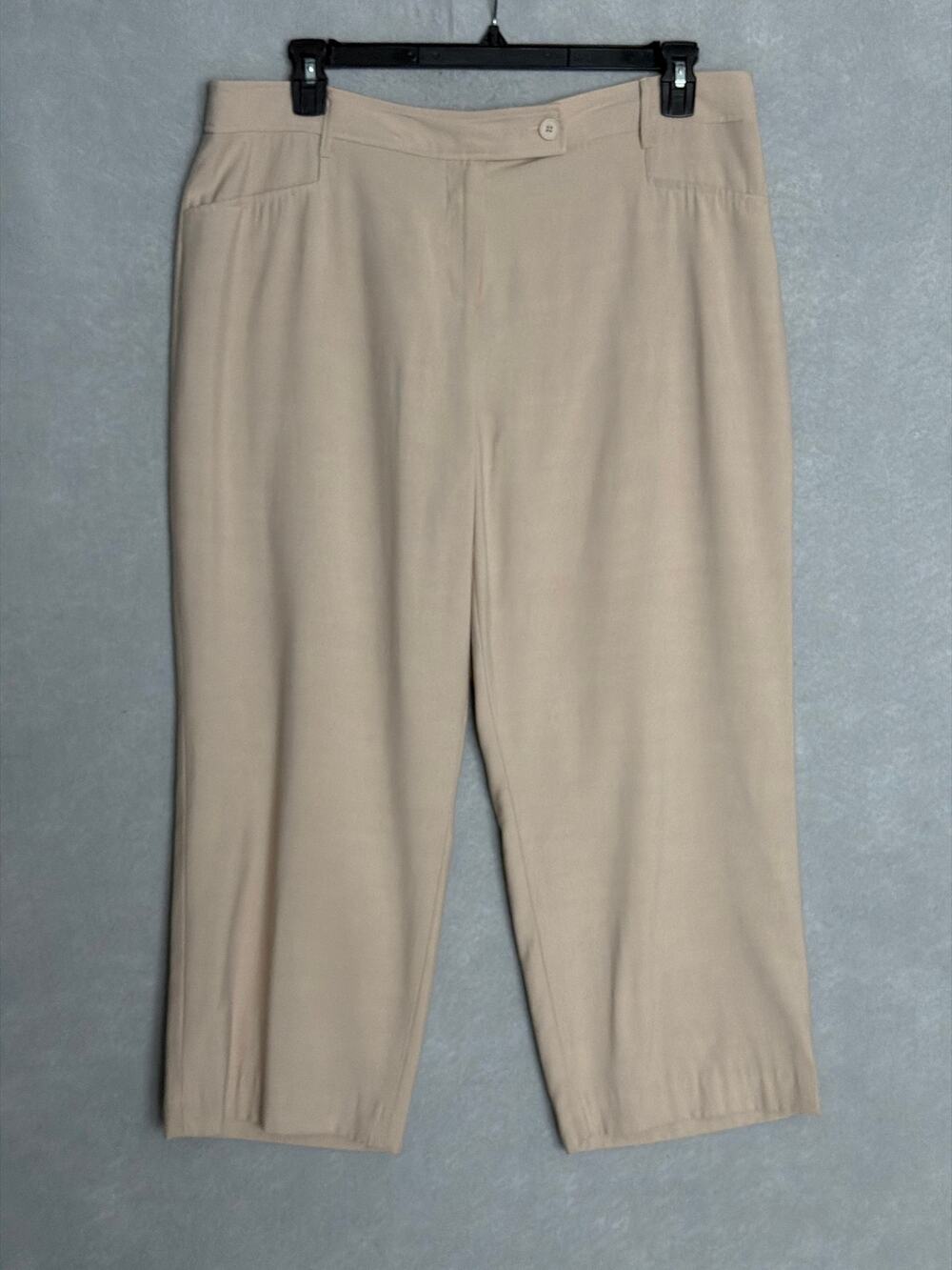 Preston & York Cannell Pants Cropped Wide-Leg in Biscotti Women's 16 NEW